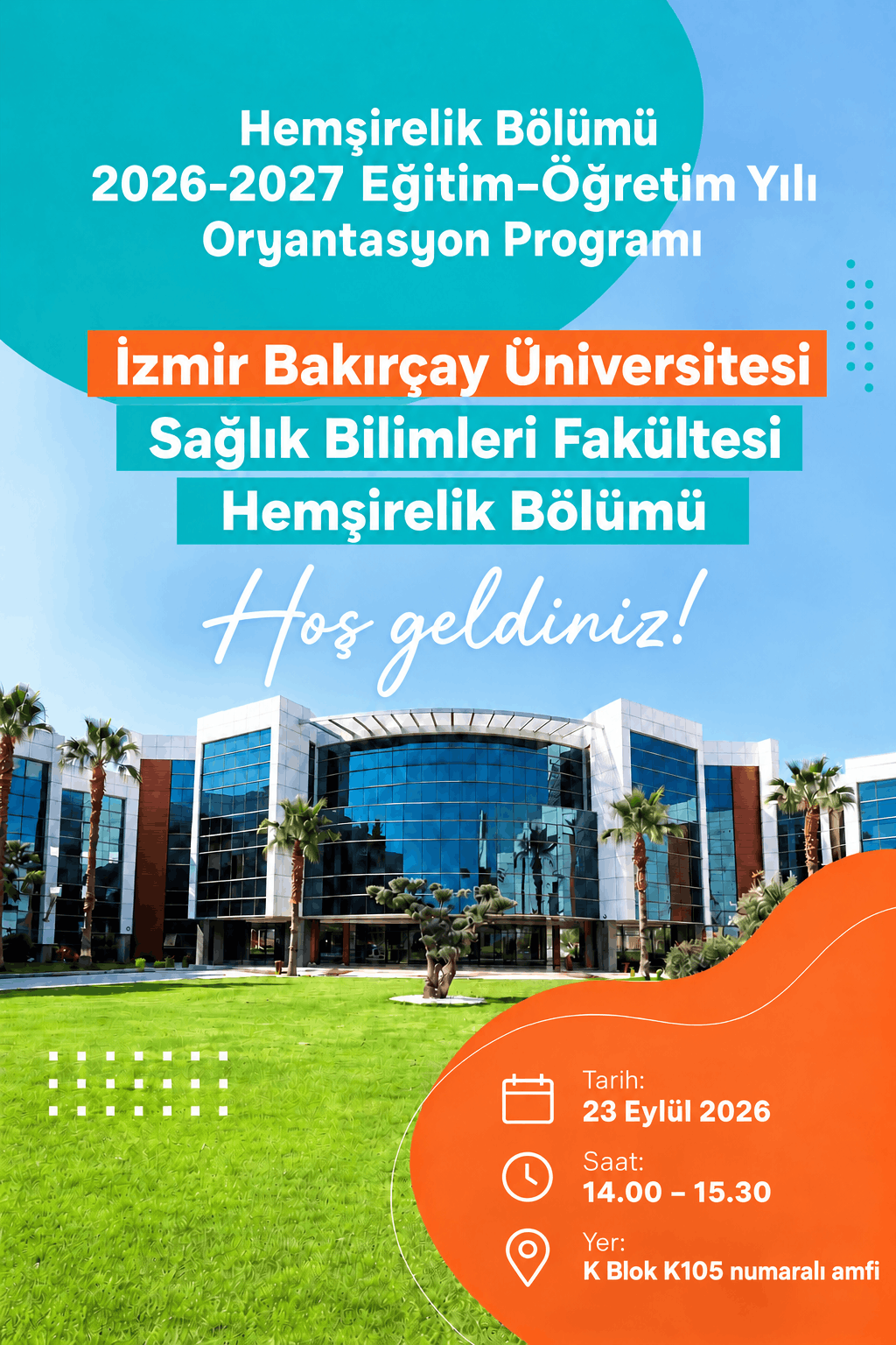 2026-2027 Eğitim-Öğretim Yılı Hemşirelik Bölümü Oryantasyon Programı